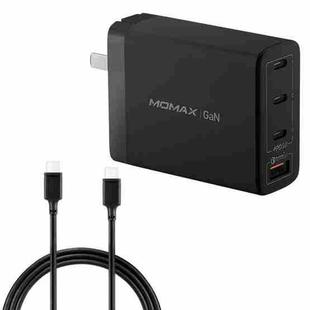 MOMAX 100W 4-Port GaN PD Fast Charging Charger Kit, CN Plug ( Black)