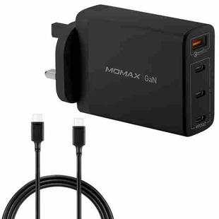MOMAX 100W 4-Port GaN PD Fast Charging Charger Kit, UK Plug (Black)
