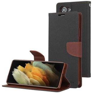 For Samsung Galaxy S21 5G GOOSPERY FANCY DIARY Horizontal Flip PU Leather Case with Holder & Card Slots & Wallet (Black)