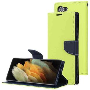 For Samsung Galaxy S21 5G GOOSPERY FANCY DIARY Horizontal Flip PU Leather Case with Holder & Card Slots & Wallet (Green)