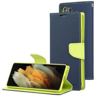 For Samsung Galaxy S21 5G GOOSPERY FANCY DIARY Horizontal Flip PU Leather Case with Holder & Card Slots & Wallet (Navy Blue)