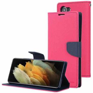 For Samsung Galaxy S21 5G GOOSPERY FANCY DIARY Horizontal Flip PU Leather Case with Holder & Card Slots & Wallet (Rose Red)