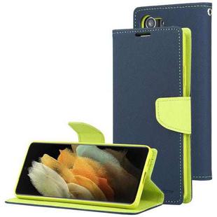 For Samsung Galaxy S21+ 5G GOOSPERY FANCY DIARY Horizontal Flip PU Leather Case with Holder & Card Slots & Wallet (Navy Blue)