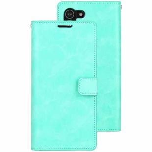For Samsung Galaxy S21 5G GOOSPERY Mansoor Series Crazy Horse Texture Horizontal Flip Leather Case With Bracket & Card Slot & Wallet (Mint Green)