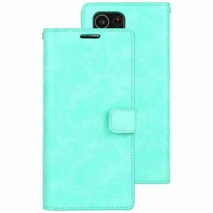 For Samsung Galaxy S21 Ultra 5G GOOSPERY Mansoor Series Crazy Horse Texture Horizontal Flip Leather Case With Bracket & Card Slot & Wallet(Mint Green)