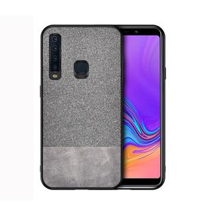 Shockproof Splicing PU + Cloth Protective Case for Galaxy A9 (2018) (Grey)