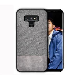 Shockproof Splicing PU + Cloth Protective Case for Galaxy Note 9 (Grey)