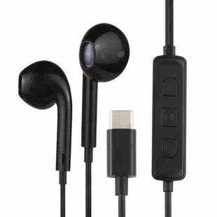 HAMTOD H11 Wired In Ear USB-C / Type-C OCNS AI Base Noise Cancelling Earphones with Line Control & Mic, Length: 1.2m(Black)