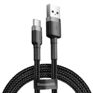 Baseus 2A Type-C / USB-C Cafule Tough Charging Cable, Length: 3m(Black Grey)
