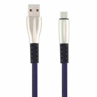3A USB to USB-C / Type-C Shark Data Cable, Cable Length: 1m(Dark Blue)