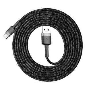 Baseus 2m 2A Max USB to USB-C / Type-C Data Sync Charge Cable(Grey+Black)