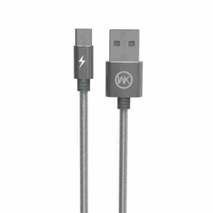 WK WDC-013m 2.4A Micro USB Kingkong Fast Charging Data Cable, Length: 1m(Tarnish)