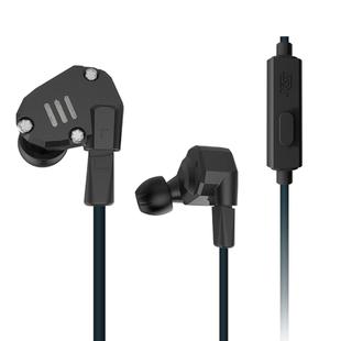 KZ ZS6 3.5mm Plug Hanging Ear Sports Design In-Ear Style Wire Control Earphone, Cable Length: 1.2m(Black)