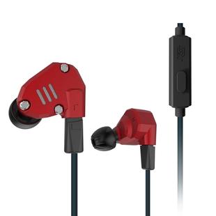 KZ ZS6 3.5mm Plug Hanging Ear Sports Design In-Ear Style Wire Control Earphone, Cable Length: 1.2m(Red)