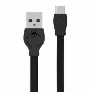 WK WDC-023a 2.4A Type-C / USB-C Fast Charging Data Cable, Length: 1m(Black)