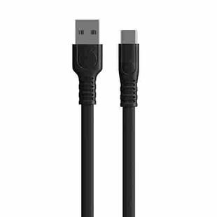 WK WDC-066a 2.1A Type-C / USB-C Flushing Charging Data Cable, Length: 1m(Black)