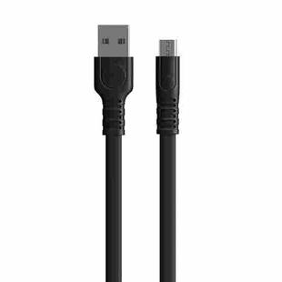 WK WDC-066m 2.1A Micro USB Flushing Charging Data Cable, Length: 1m(Black)