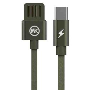 WK WDC-055a 2.4A Type-C / USB-C Babylon Aluminum Alloy Charging Data Cable, Length: 1m(Green)
