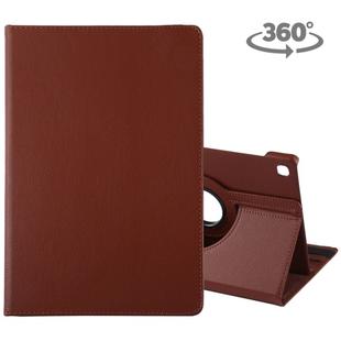 Litchi Texture Horizontal Flip 360 Degrees Rotation Leather Case for Galaxy Tab S5e 10.5 T720 / T725, with Holder(Brown)