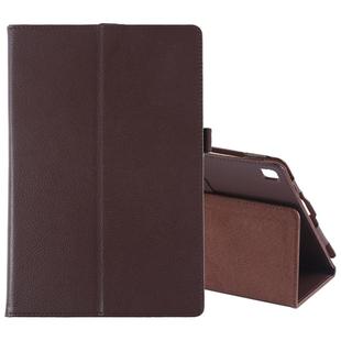 Litchi Texture Horizontal Flip Leather Case for Galaxy Tab S5e 10.5 T720 / T725, with Holder(Brown)