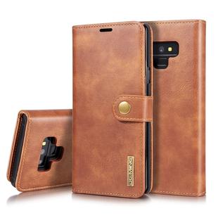 DG.MING Crazy Horse Texture Flip Detachable Magnetic Leather Case for Galaxy Note 9, with Holder & Card Slots & Wallet(Brown)