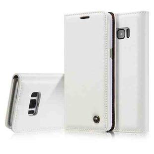 CaseMe-003 for Galaxy S8 PU + PC Business Style Crazy Horse Texture Horizontal Flip Leather Case with Holder & Card Slots & Wallet(White)