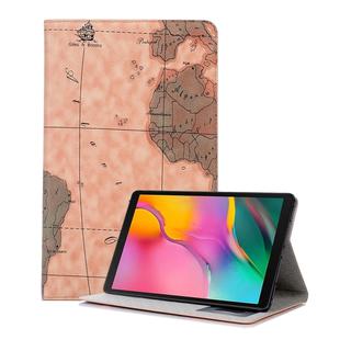 Map Texture Horizontal Flip Leather Case for Galaxy Tab A 10.1 (2019) T510 / T515,  with Holder & Card Slots & Wallet, Random Texture Delivery