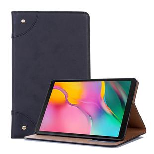 Retro Book Style Horizontal Flip Leather Case for Galaxy Tab A 10.1 (2019) T510 / T515,  with Holder & Card Slots & Wallet (Black)