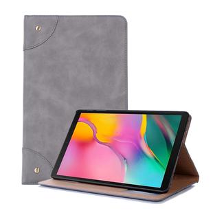 Retro Book Style Horizontal Flip Leather Case for Galaxy Tab A 10.1 (2019) T510 / T515,  with Holder & Card Slots & Wallet (Grey)