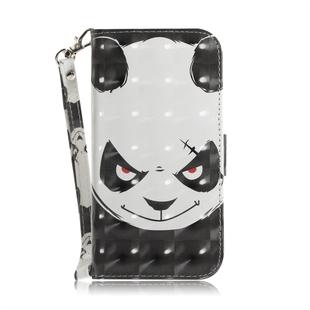 Angry Bear Pattern 3D Coloured Drawing Horizontal Flip Leather Case for Galaxy A40, with Holder & Card Slots & Wallet