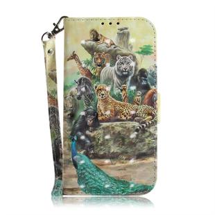 Animals Pattern 3D Coloured Drawing Horizontal Flip Leather Case for Galaxy A40, with Holder & Card Slots & Wallet