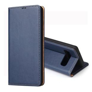 Dermis Texture PU Horizontal Flip Leather Case for Galaxy S10, with Holder & Card Slots & Wallet(Blue)