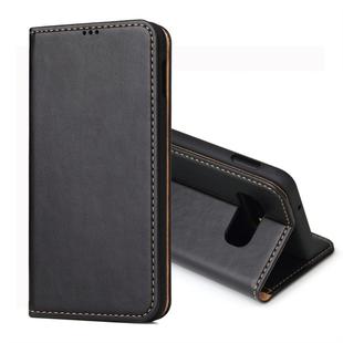 Dermis Texture PU Horizontal Flip Leather Case for Galaxy S10 E, with Holder & Card Slots & Wallet(Black)