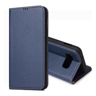 Dermis Texture PU Horizontal Flip Leather Case for Galaxy S10 E, with Holder & Card Slots & Wallet(Blue)
