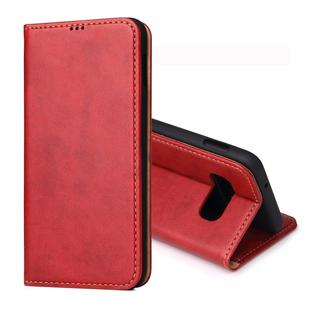 Dermis Texture PU Horizontal Flip Leather Case for Galaxy S10 E, with Holder & Card Slots & Wallet(Red)