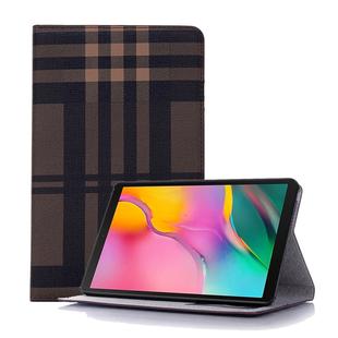 Plaid Texture Horizontal Flip Leather Case for Galaxy Tab A 8 (2019) P200 / P205,  with Holder & Card Slots & Wallet (Coffee)