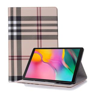 Plaid Texture Horizontal Flip Leather Case for Galaxy Tab S5e 10.5 T720 / T725, with Holder & Card Slots & Wallet (White)