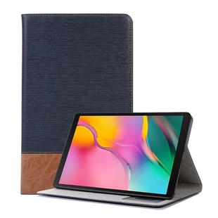 Cross Texture Horizontal Flip Leather Case for Galaxy Tab A 10.1 (2019) T510 / T515,  with Holder & Card Slots & Wallet (Dark Blue)