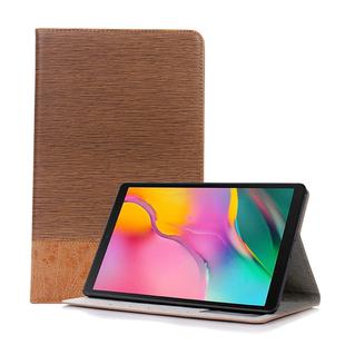 Cross Texture Horizontal Flip Leather Case for Galaxy Tab A 10.1 (2019) T510 / T515,  with Holder & Card Slots & Wallet (Brown)