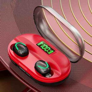 T2 Bluetooth 5.0 TWS Touch Digital Display True Wireless Bluetooth Earphone with Charging Box(Red)