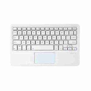 HB119B 10 inch Universal Tablet Wireless Bluetooth Keyboard with Touch Panel (White)