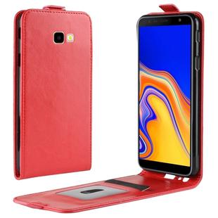 Business Style Vertical Flip TPU Leather Case for Galaxy J4+, with Card Slot (Red)