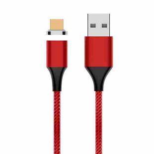 M11 3A USB to Micro USB Nylon Braided Magnetic Data Cable, Cable Length: 1m(Red)