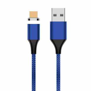 M11 3A USB to Micro USB Nylon Braided Magnetic Data Cable, Cable Length: 2m (Blue)