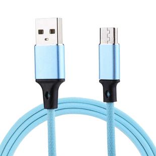 1m 2A Output USB to Micro USB Nylon Weave Style Data Sync Charging Cable, For Samsung, Huawei, Xiaomi, HTC, LG, Sony, Lenovo and other Smartphones(Blue)
