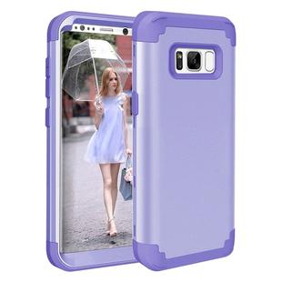 For Galaxy S8 + / G9550 Dropproof 3 in 1 No gap in the middle Silicone sleeve for mobile phone(Purple)