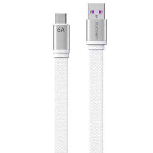 WK WDC-156a 6A Type-C / USB-C Fast Charging Cable, Length: 1.5m(White)