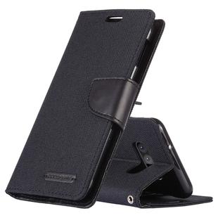GOOSPERY CANVAS DIARY Canvas Texture Horizontal Flip PU Leather Case for Galaxy S10 E, with Holder & Card Slots & Wallet (Black)