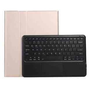 A970-A Splittable Bluetooth Keyboard Leather Tablet Case for Samsung Galaxy Tab S7 / S7 FE T730 / S7+ T970 / T975, with Touchpad & Holder(Gold)