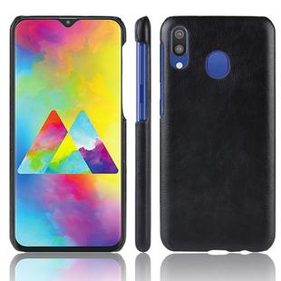 Shockproof Litchi Texture PC + PU Case for Galaxy M20 (Black)